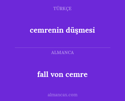cemrenin düşmesi - fall von cemre