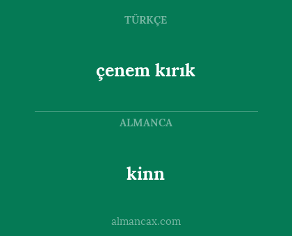 çenem kırık - kinn