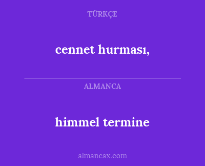 himmel termine - cennet hurması,