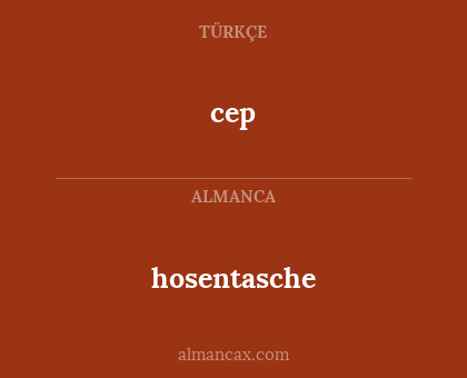 hosentasche - cep