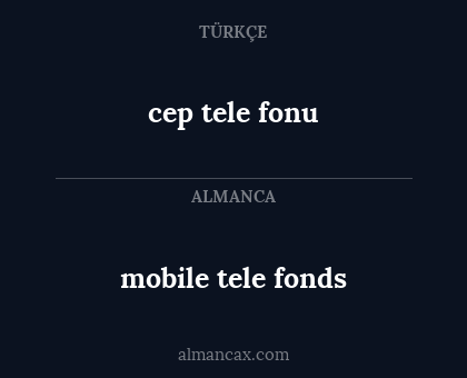 mobile tele fonds - cep tele fonu