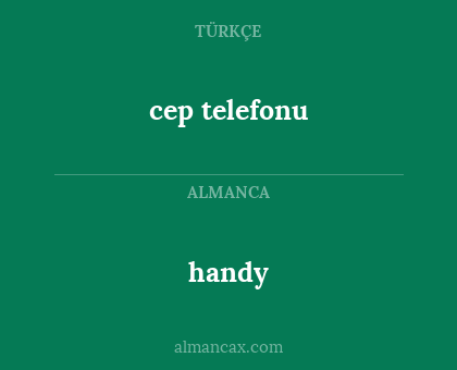 handy - cep telefonu