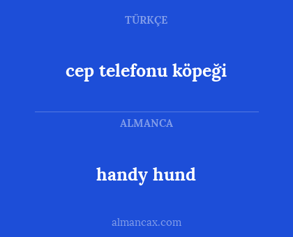 handy hund - cep telefonu köpeği