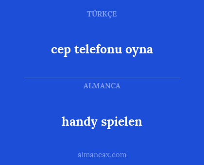 cep telefonu oyna - handy spielen