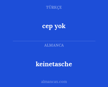 cep yok - keinetasche