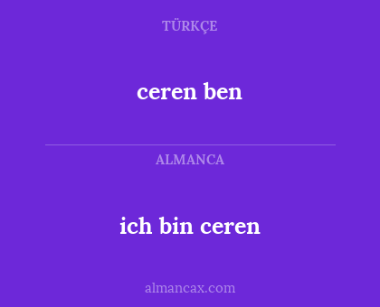 ceren ben - ich bin ceren