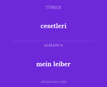 cesetleri - mein leiber