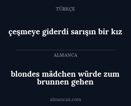 blondes mädchen würde zum brunnen gehen - çeşmeye giderdi sarışın bir kız