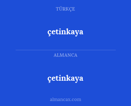 çetinkaya - çetinkaya