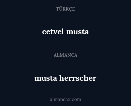 cetvel musta - musta herrscher