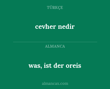 cevher nedir - was, ist der oreis