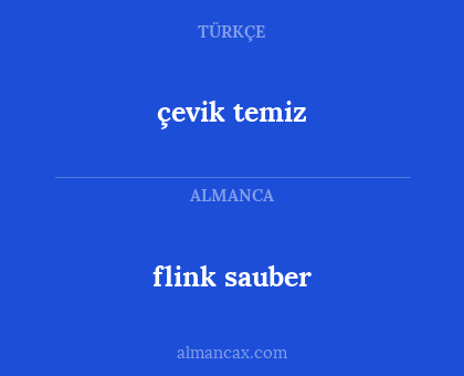 flink sauber - çevik temiz
