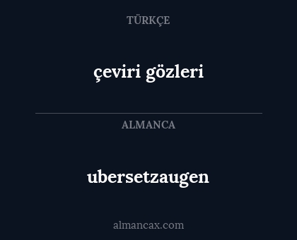 ubersetzaugen - çeviri gözleri