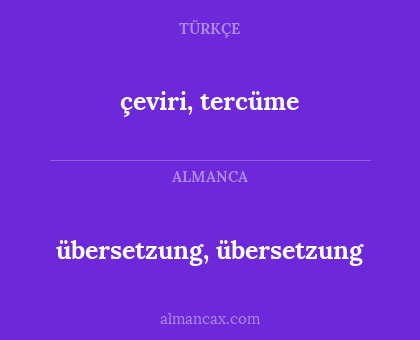 übersetzung, übersetzung - çeviri, tercüme