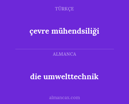 die umwelttechnik - çevre mühendsiliği
