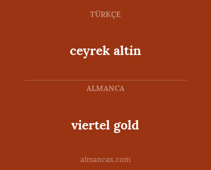 ceyrek altin - viertel gold
