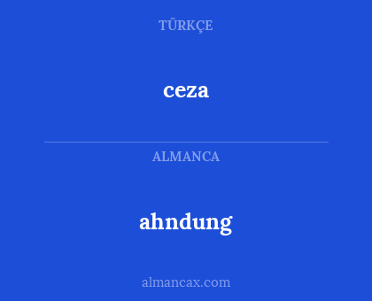 ceza - ahndung