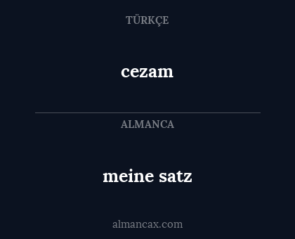 cezam - meine satz