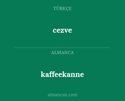 cezve - kaffeekanne
