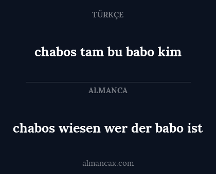 chabos tam bu babo kim - chabos wiesen wer der babo ist