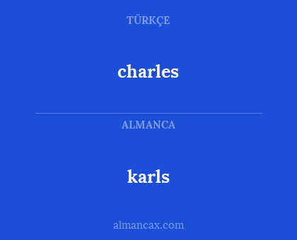 karls - charles