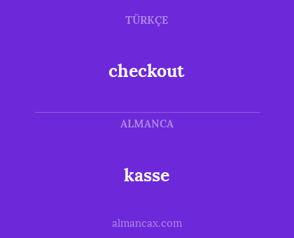 checkout - kasse