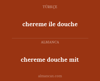 chereme ile douche - chereme douche mit