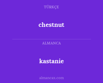 chestnut - kastanie