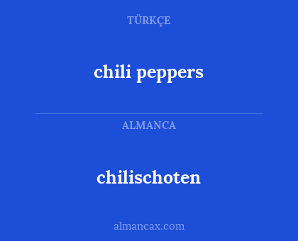 chilischoten - chili peppers