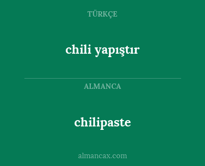 chili yapıştır - chilipaste