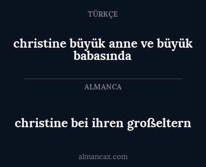 christine büyük anne ve büyük babasında - christine bei ihren großeltern