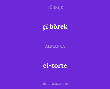 çi börek - ci-torte