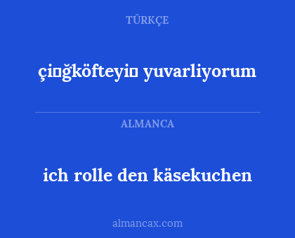 ich rolle den käsekuchen - çi̇ğköfteyi̇ yuvarliyorum