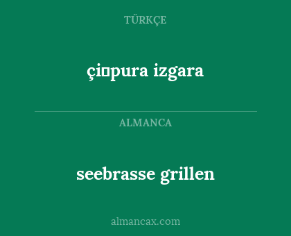 çi̇pura izgara - seebrasse grillen