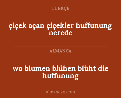 çiçek açan çiçekler huffunung nerede - wo blumen blühen blüht die huffunung