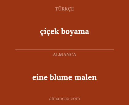 çiçek boyama - eine blume malen