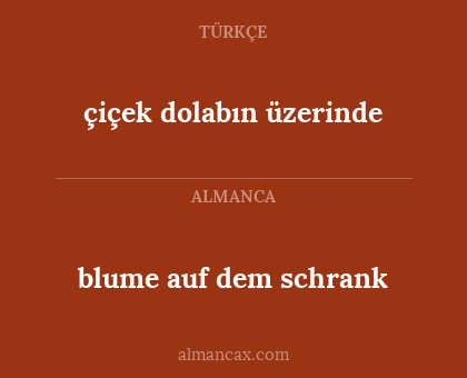 çiçek dolabın üzerinde - blume auf dem schrank