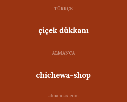 çiçek dükkanı - chichewa-shop