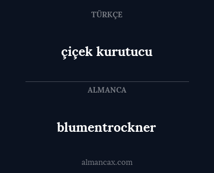 blumentrockner - çiçek kurutucu