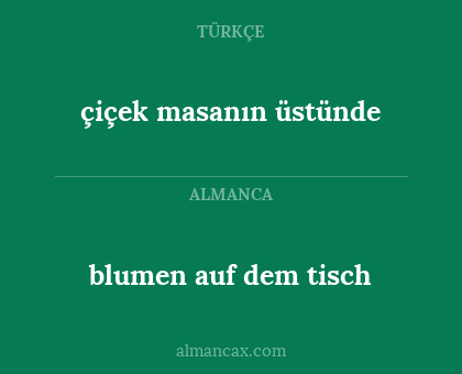 çiçek masanın üstünde - blumen auf dem tisch