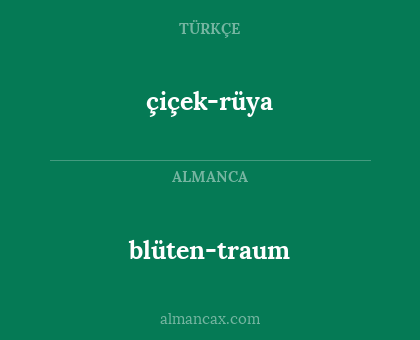 çiçek-rüya - blüten-traum
