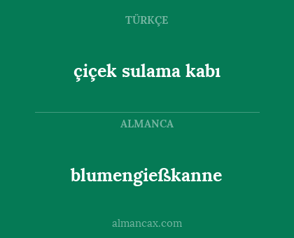 blumengießkanne - çiçek sulama kabı