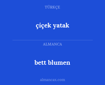 bett blumen - çiçek yatak