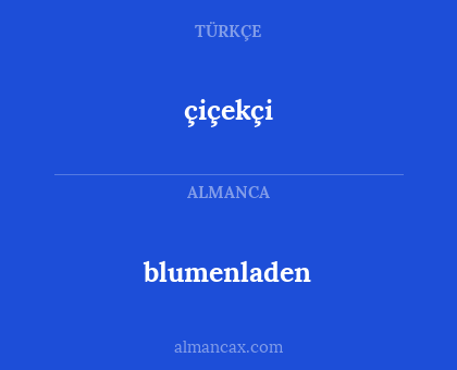 blumenladen - çiçekçi