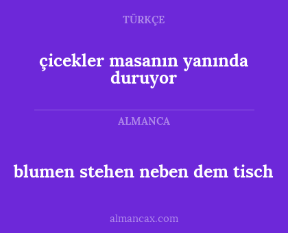 çicekler masanın yanında duruyor - blumen stehen neben dem tisch