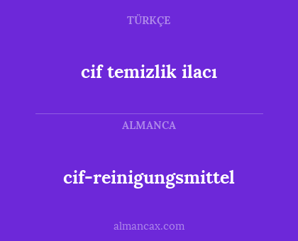 cif temizlik ilacı - cif-reinigungsmittel