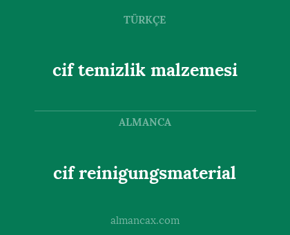 cif reinigungsmaterial - cif temizlik malzemesi