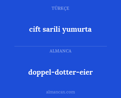 cift sarili yumurta - doppel-dotter-eier