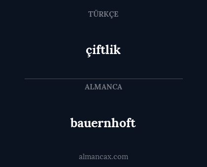 çiftlik - bauernhoft