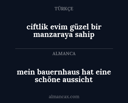 mein bauernhaus hat eine schöne aussicht - ciftlik evim güzel bir manzaraya sahip